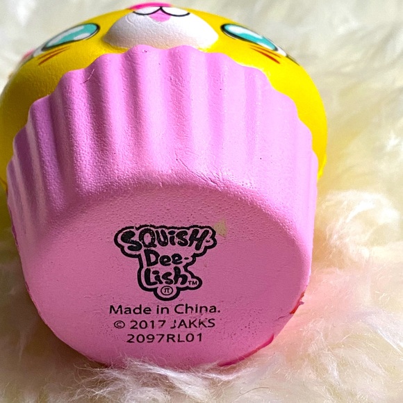 Squish-Dee-Lish Pink Sprinkle Cupcake Squishy - Picture 3 of 3